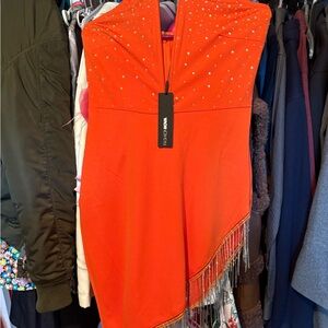 Fashion Nova Orange Mini Dress